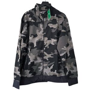 Flint Park Men’s Court Jacket in Black Camo Size 2XL New Full Zip